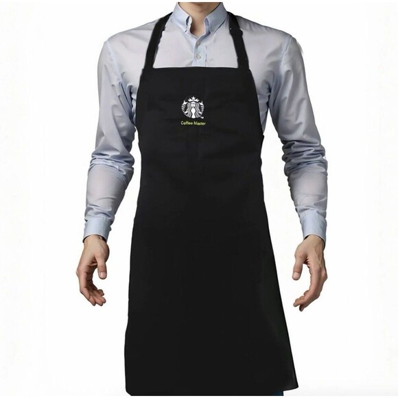 Starbucks Coffee Master Apron Black Barista Authentic Rare Collectible Uniform - Picture 1 of 9